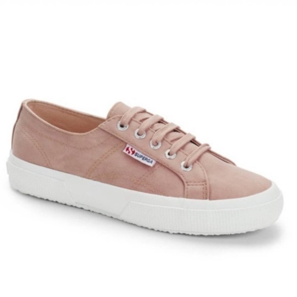 Superga rose satin low top sneakers